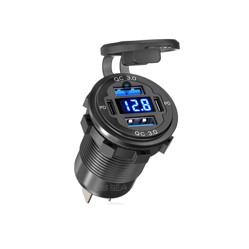 شاحن 2 يوسبي و 2 تايب سي مع قاريء