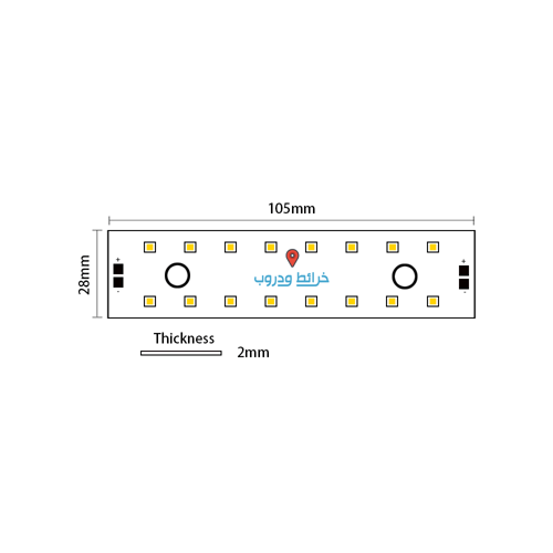 لمبة مستطيل نحيف 12W