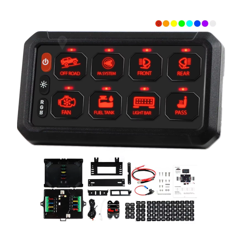 لوحة تحكم 8 فواصل مع تطبيق للهاتف 12v-24v