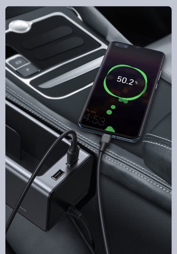 منظم الاغراض الذكي للسيارة بمدخلين شحن