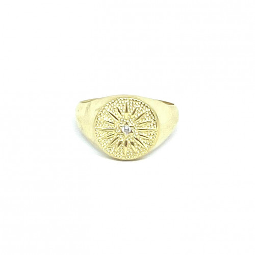 خاتم ذهبي محفور