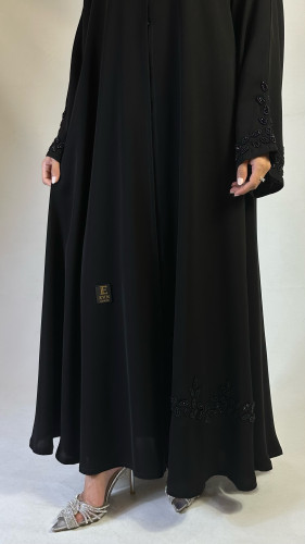 عباية شك اسود اكمام و اسفل EN71