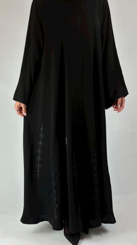عباية تطريز اسود EN36