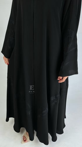 عباية كلوش تطريز اسفل واكمام EN86