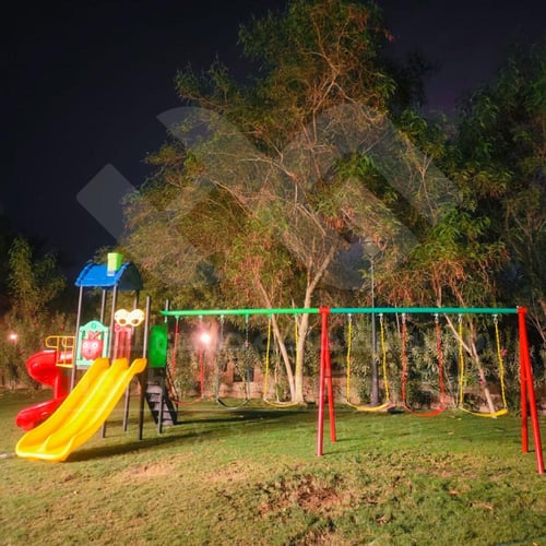 MG013 - زحليقتين بمقاسات كبيرةمع مرجيحة ثلاثية