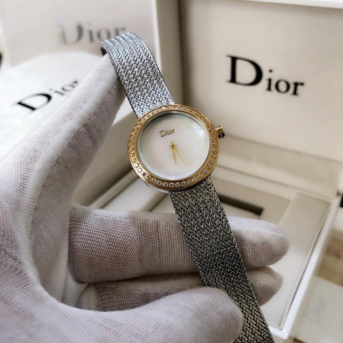 ساعات نسائية ماركة - ديور فضة مينا أبيض نسائية