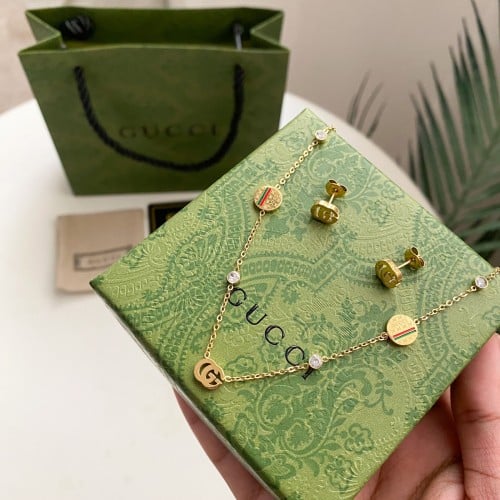 سلسال وحلق جوتشي - Gucci