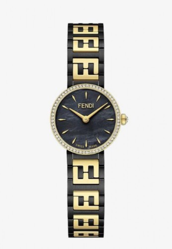 ساعات نسائية ماركة - فندي أسود مع ذهبي مينا أسود ف...