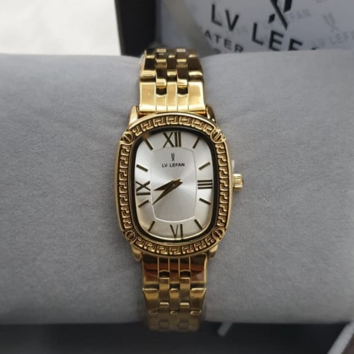 ساعة ليفان موديل فيرزاتشي ذهبي مينا ابيض