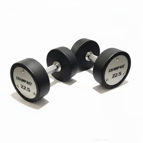 طقم دمبل دائري مطاطي يوريثان متكامل 10 أوزان (2.5...