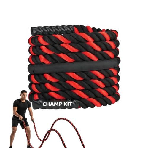 حبل المعركة Champkit Battle Rope الاحترافي - أسود...