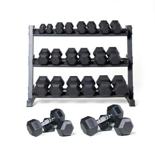 طقم دامبلز احترافي كامل مع رف تخزين أوزان - 2.5 كج...