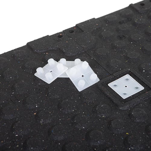 بلاط مطاطي اسود مع ابيض - بالمتر