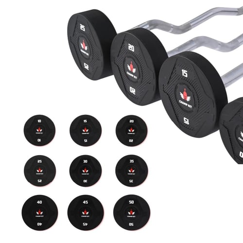 بارات متعرجة ثابتة TPU من تشامب كت | أوزان 10–50 ك...