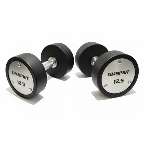 زوج دمبل دائري مطاطي بوزن ثابت من 2.5KG إلى 25KG