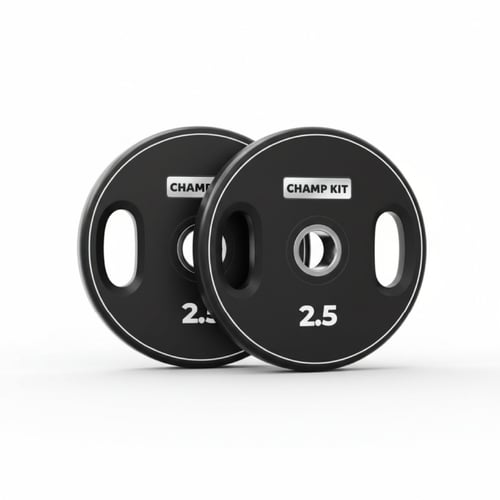 زوج أقراص أوزان مطاط بمقابض لرفع الأثقال 5 أوزان م...