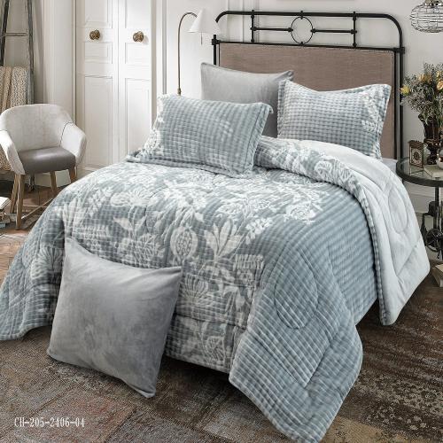 مفرش أجوان مخمل شتوي مزدوج 6 قطع