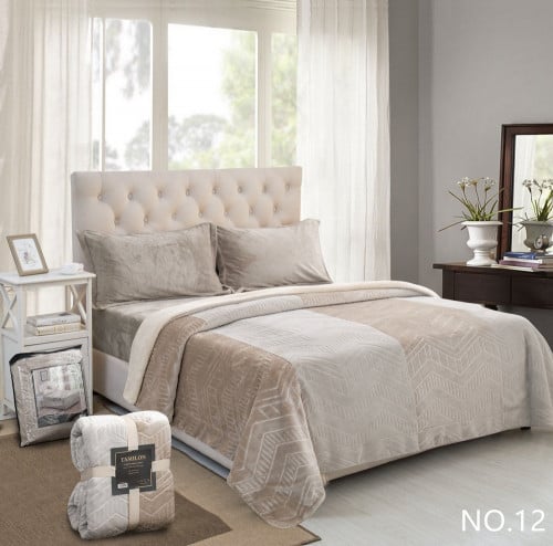 طقم بطانية وشرشف و 2 كيس مخدة