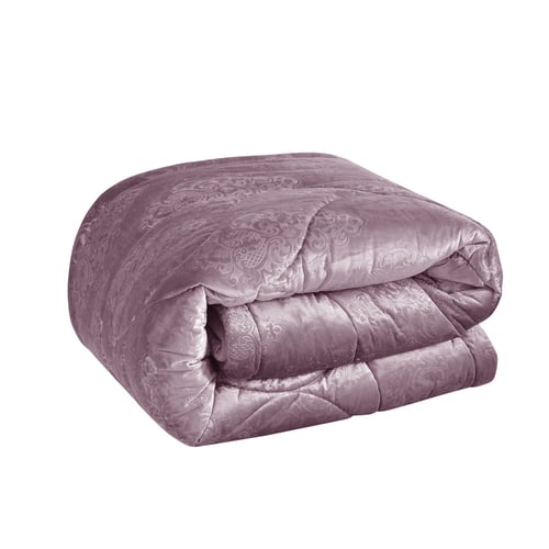 مفرش لورا مخمل شتوي محفور مزدوج 7 قطع