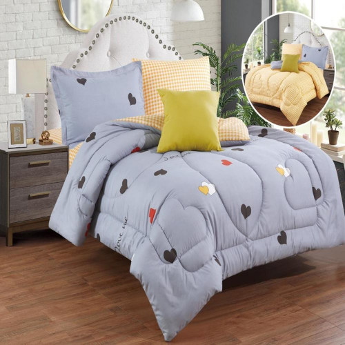 لحاف روسالين مفرد ونص 5 قطع