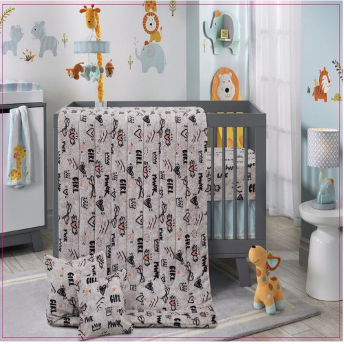 مفرش اطفال أسيل 4 قطع مخمل