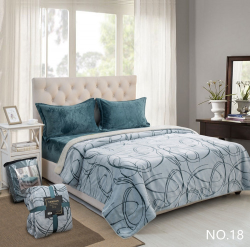 طقم بطانية وشرشف و 2 كيس مخدة