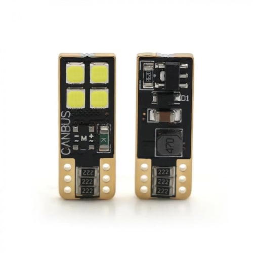 طقم لمبات ليد ابيض T10 انارة موجهة