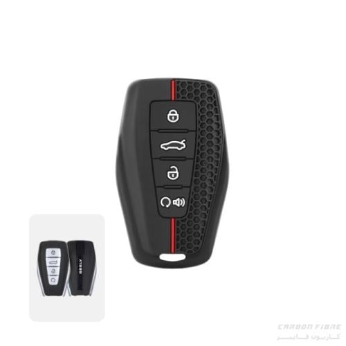 جراب ريموت جيلي بصمة 4 زر ربل بخط احمر