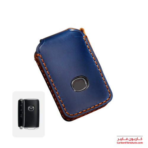 غطاء ريموت مازدا بصمة جلد ازرق