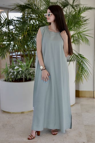 فستان تفاحي فاتح