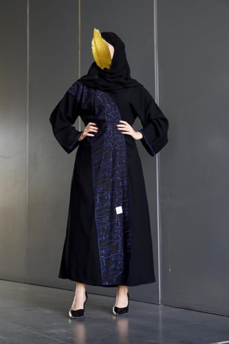 عباية بالخط العربي -كحلي