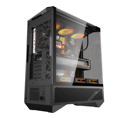 كيس كمبيوتر DarkFlash DY460 ATX - أسود