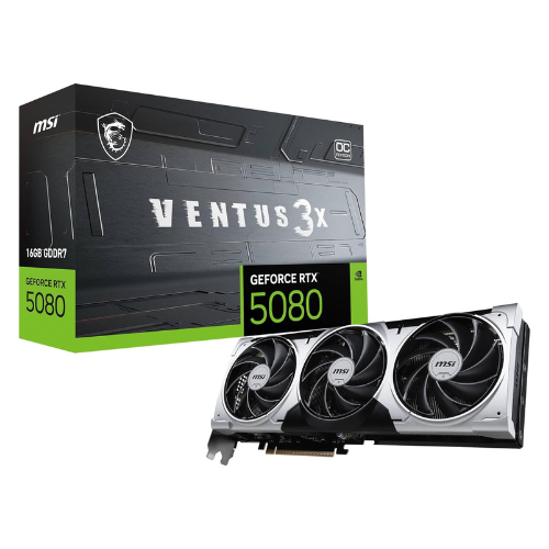كرت شاشة MSI RTX 5080 Ventus 3X OC Plus بسعة 16GB...