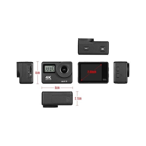 كاميرا أكشن رياضية واي فاي بدقة 4K فائقة الوضوح