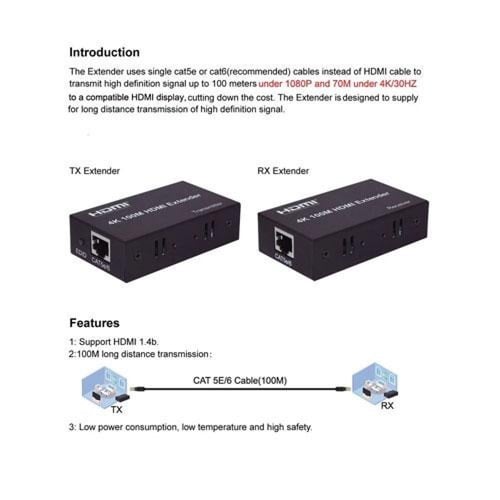 تطويلة HDMI تصل الى 100 متر بجودة 4K