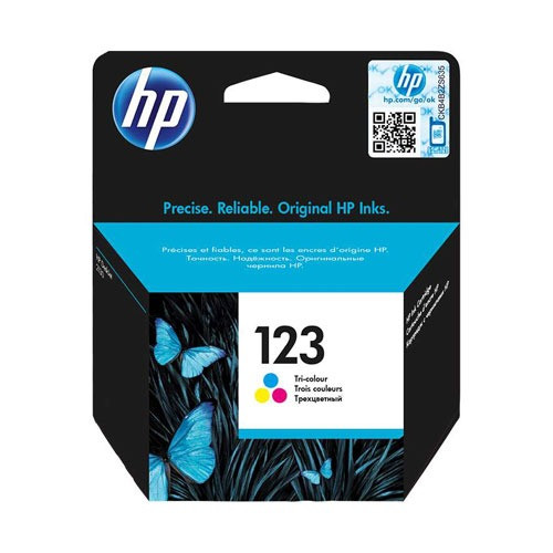 خرطوشة حبر 123 ثلاثي الألوان من شركة HP