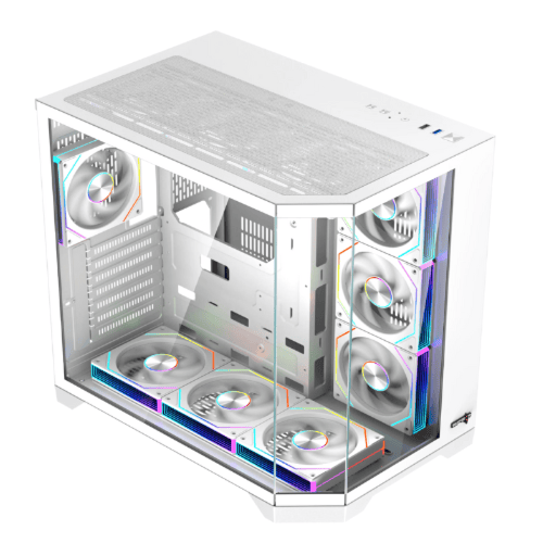 كيس SPEAR DOST 60 PLUS ARGB ATX Gaming Case - أبيض