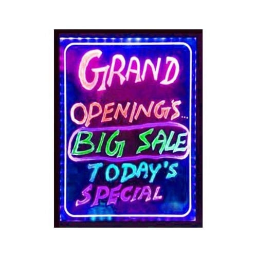 لوحات إعلانية مضيئة متعدد الألوان مرفق قلمين