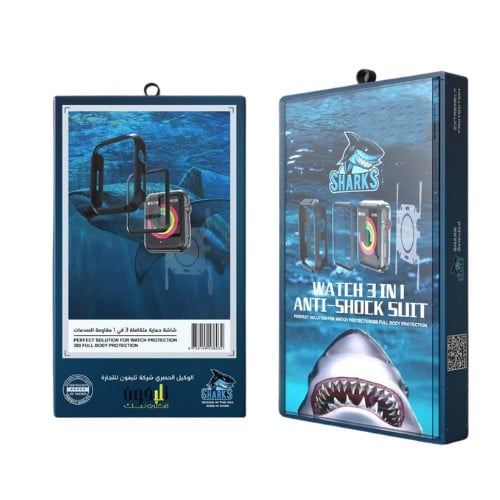 بكج حماية ساعة آبل 3 في 1 Apple Watch مقاس 44 mm م...