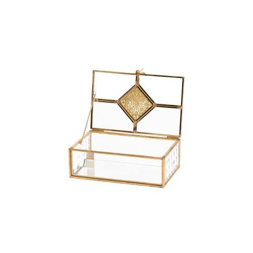 Small gold glass box