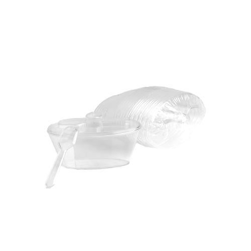 6 pieces of clear plastic distribution cups with a...