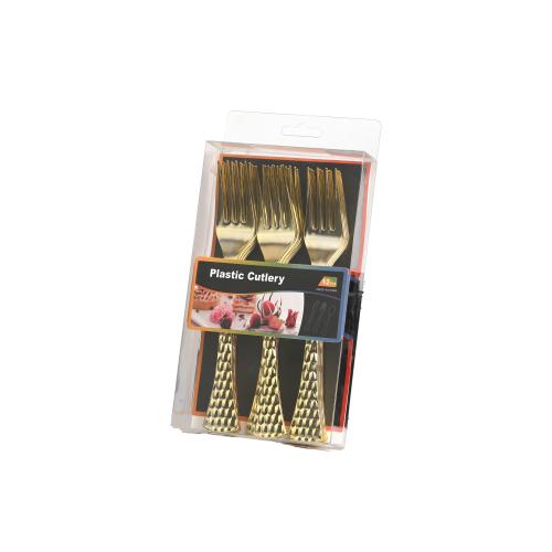 Gold cutlery set 12 pieces luxurious