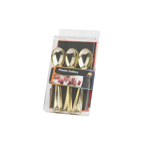 Luxury set of 12 gold spoons