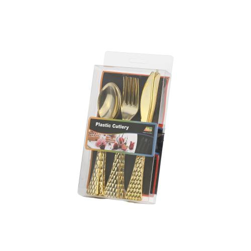 Gold luxury cutlery set of 12 pieces