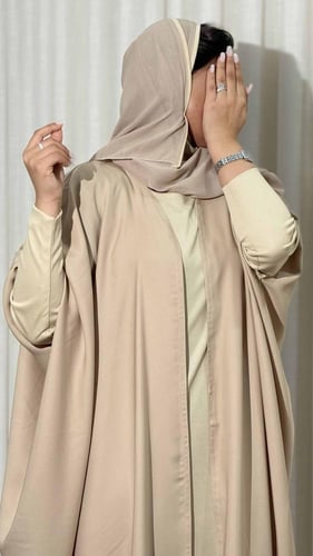 Mm100126 - عباية صيفية بنص بشت – خامة باردة خفيفة...