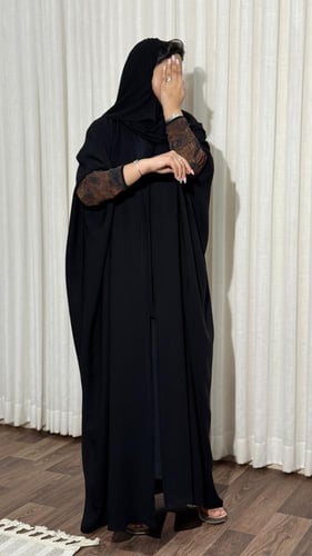 Mm100390 - عباية البني الصيفية الفاخرة – قماش بارد...