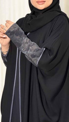 Mm10040 - عباية صيفية – أناقة خفيفة بنص بشت