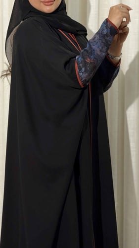 Mm10039 - عباية أورنج الصيفية الفاخرة – قماش بارد...