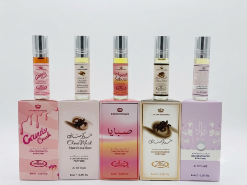 مجموعة عطور الرحاب الاصليه 5عطور رول 6مل