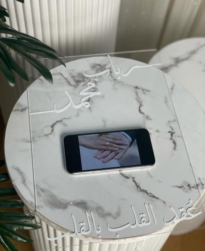 لوحة بصمة العقد اكريليك شفاف